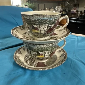Johnson Brothers "FRIENDLY VILLAGE" TEE KAFFEETASSE & UNTERTASSE SET ~ENGLAND~ - Bild 1 von 6