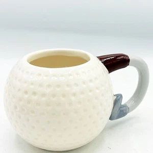 Mug en forme de balle de golf avec poignée club - Photo 1/7