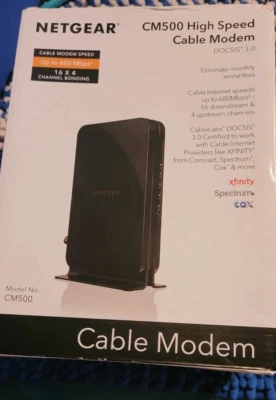 new NETGEAR CM500 high speed DOCSIS 3.0 cable modem - Image 1 of 4