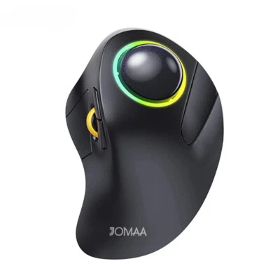 Wireless Index Finger Trackball Mouse Rechargeable RGB Rollerball BT 2.4g Mice - Image 1 of 4