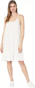 Bobi Los Angeles Women's Pineapple Foil Print Crepe Cami Dress, Ivory/Gold, LG - Picture 1 of 1