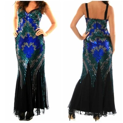 Sexy Vestido de Noche Formal de Baile de graduación con Lentejuelas Escala para Mujer 0 Foto 1 de 4