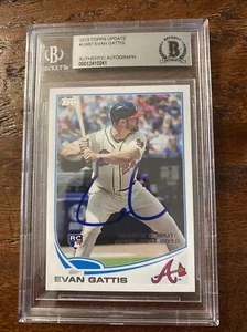 Evan Gattis Signed Card Beckett BAS Coa Slabbed Encapsulated Atlanta Braves - Picture 1 of 4