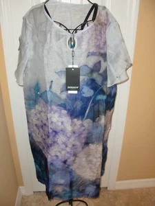 NWT~ZERACA~SEE TRUE~FLORAL SHORT SLEEVES DRESS COVER-UP size XXL. Super Cute! - Picture 1 of 11