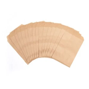 100 Pack 3x5 Inch Small Kraft Paper Treat Bags Party Favor Bags - Picture 1 of 6