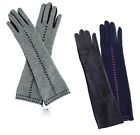 Coach Women's Gloves Stitch Knit Leather, Elbow Length, 83876, MSRP $158