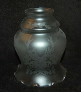 Antique Oak Leaves and Deer Frosted Light Shade - Picture 1 of 6