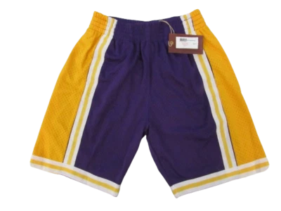 Pantalones Cortos Mitchell & Ness Swingman Púrpura 1984-85 Los Angeles Lakers Para Hombres Tallas $85 Foto 1 de 4