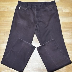 Vintage Roebucks 12 ga Gauge 36 29 brown twill work pants  - Picture 1 of 8