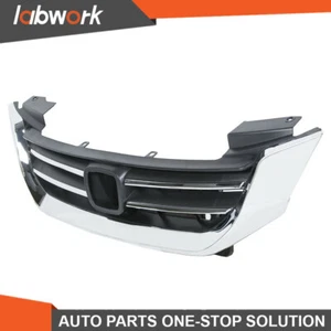 Labwork Front Bumper Hood Replacement Grill For Honda Accord 2013-2015 4d Chrome - Picture 1 of 11
