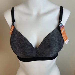 Warner's Women's Play It Cool Wire-Free with Lift Bra Dark Grey 34C - Picture 1 of 12