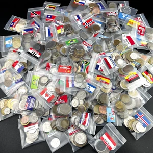 Collezione monete lotto di 800 monete mondiali diverse con bandiere per raccoglitore! - Foto 1 di 13