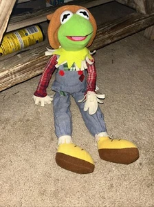 Wizard of Oz Nanco Kermit the Frog 24" Scarecrow Plush Doll Poseable Muppets Tag - Picture 1 of 5