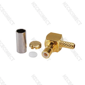 10 piezas SMB macho conector RA engarce para cable LMR100 RG174 RG316 50 ohmios enchufe - Imagen 1 de 3