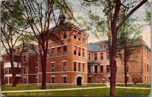 UNION HOSPITAL Terre Haute, Indiana IN Postcard - Picture 1 of 2