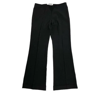 Trina Turk Black Pressed Wide Leg Cuffed Dress Trousers Office Work Pants sz 8 - Picture 1 of 12
