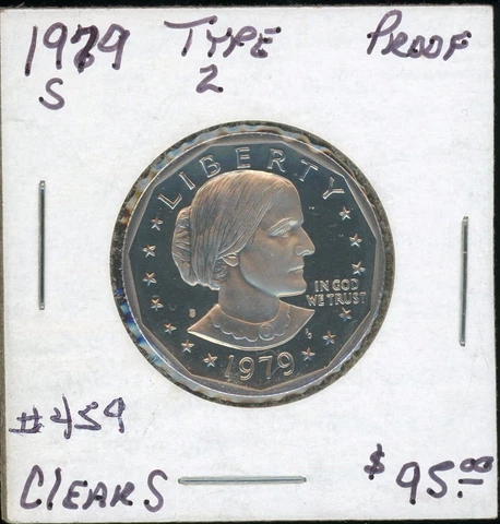 1979-S T2 PROOF SUSAN B ANTHONY DOLLAR BRILLIANT UNCIRCULATED #459 Cover