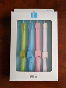 4 Nintendo Wii Remote Wrist Strap RVL-018 Green  Blue Pink White - New! - Picture 1 of 2