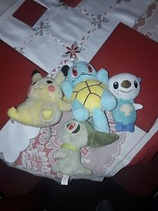 Pokémon Ty Bundle Axew,  Oshawott, Soft Toys with Pikachu and Squirtle
