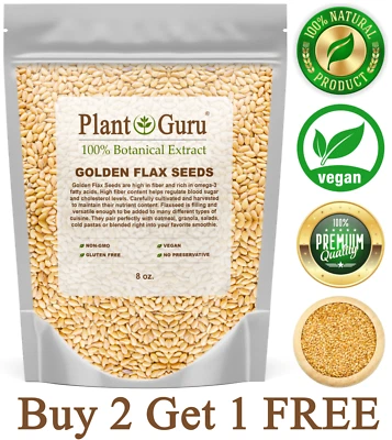 Semillas de lino dorado enteras 8 oz. Omega-3 NO TRANSGÉNICO 100 % linaza pura linaza a granel Foto 1 de 4