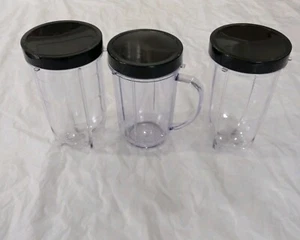 3 Magic Bullet Replacement Cups 2 Cups 1 Mug With Handle - Picture 1 of 5