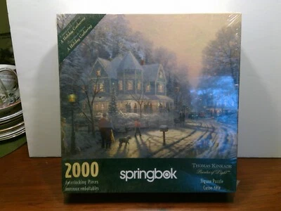 NIP Springbok Thomas Kinkade - A Holiday Gathering 2000 Piece Puzzle - Image 1 of 4