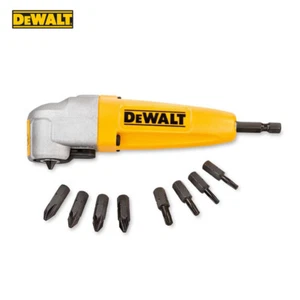 Genuine DeWALT Right Angle Drill Driver Attachment Adapter with 9 Bits DT71517 - Picture 1 of 5