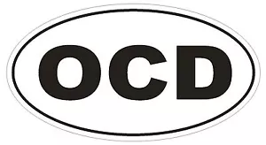 OCD Oval Stoßstange Aufkleber oder Helm Aufkleber D1992 Zwangsstörung - Bild 1 von 1
