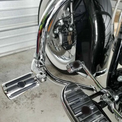 Escaleras Highway Bar reposapiés barra de choque de 1,25" para Harley Road King Road Glide EE. UU. Foto 1 de 4