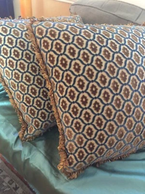 Par de cojines de almohada de jacquard decorativos grandes de lujo Foto 1 de 4