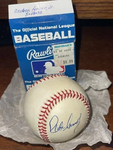 Ruben Amaro Jr Signed Baseball Autograph No COA Signed in Person 5/18/92 in Box - Picture 1 of 5