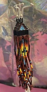 Pendientes Semilla Cuentas NUEVO Estilo Navaho Color Brillante Hecho a Mano - Imagen 1 de 2