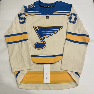 Adidas Auténtico Jordan Binnington St. Louis Blues 2022 Invierno Clásico Jersey 54 Foto 1 de 4
