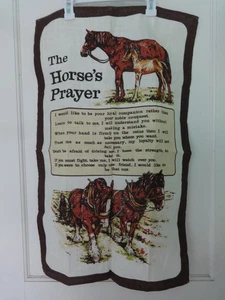 VTG ULSTER WEAVERS THE HORSES PRAYER IRISH LINEN TEA TOWEL KITCHEN EQUESTRIAN - Picture 1 of 8