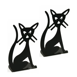 2 Katzen-Buchstützen aus Metall von Pluto Produkter Sweden - Bild 1 von 2