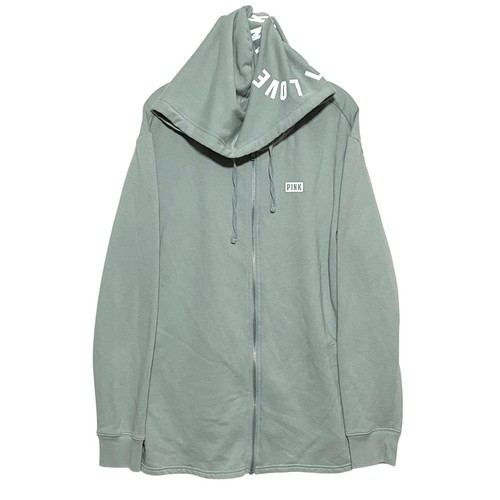 UNDERCOVER Victorias Secret Love rosa giacca full zip cappuccio spacco laterale costa Y2K donna L