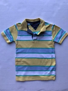 Camisa Tommy Hilfiger Multi Boy Tenis Algodón Rayas Malla 5 yoc0721 - Imagen 1 de 1