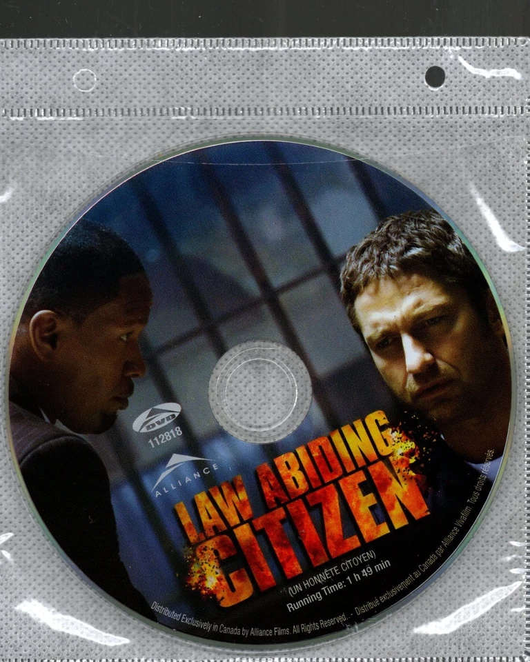 Law Abiding Citizen (2009) DVD *DISC ONLY* = REGION 1 - Jamie Foxx - Image 1 of 1