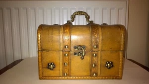 Pirate Chest Vintage Style Small Treasure Decorative Trunk for Keepsakes - Picture 1 of 23