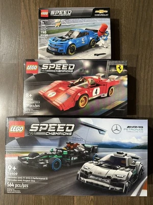 LEGO Speed Champions Lote 3 Camaro Ferrari Mercedes-AMG 75891 76906 76909 NUEVO Foto 1 de 4