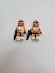 2x Lego Star Wars Minifig Bomb Squad Clone Trooper 7913 sw0299 Blaster Included