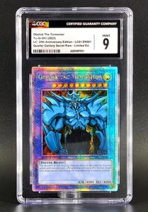 Yu-Gi-Oh Obelisk the Tormentor LC01-EN001 Quarter Century Secret Rare CGC 9 - Picture 1 of 2