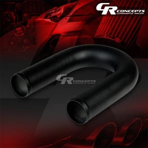 2.75" 6061-T6 ALUMINUM MANDREL BEND EXHAUST/PIPE 180 DEGREE U PIPING PIPE BLACK - Picture 1 of 1