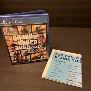 Estuche y mapa Grand Theft Auto V (PS4) SOLAMENTE - Sin disco - ¡Envío gratuito! - Imagen 1 de 2