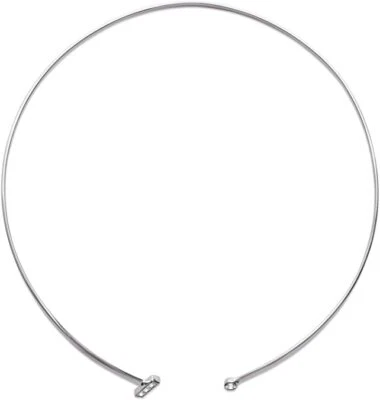 Collana Torque In Argento 925/000 Rodio E Ossidi Di Zirconio - Immagine 1 di 3