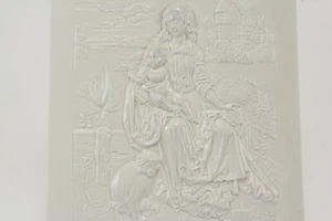 Abrecht Dürer "Maria mit dem Affen" Reliefbild Hochrelief Schirnding Porzellan - Bild 1 von 4