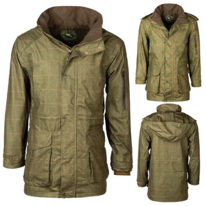 Men's Shooting Jacket Tweed Print Waterproof Hunting Coat 2 Colours Rydale - Picture 1 of 7