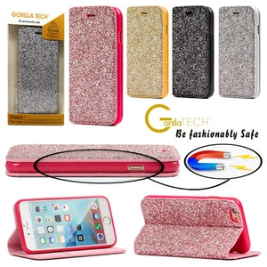 LUXURY BRIDESMAID BRIDE GLITTER PARTY WALLET STAND CASE COVER FOR MOBILE PHONES - Picture 1 of 16