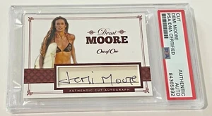 Demi Moore Striptease GI Jane Signed Custom Cut Auto CARD 1/1 PSA/DNA Slabbed - Picture 1 of 2