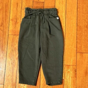 Army Green 4T Gender Neutral Jogger Sweat Pants Kids Easy Peasy Organic Cotton - Picture 1 of 4